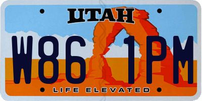 UT license plate W861PM