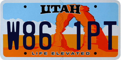 UT license plate W861PT