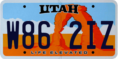UT license plate W862IZ