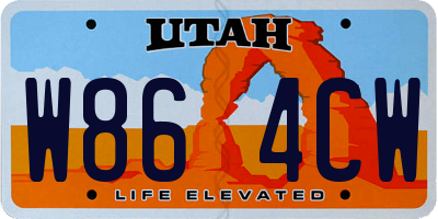 UT license plate W864CW