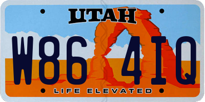 UT license plate W864IQ