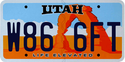 UT license plate W866FT