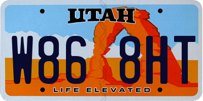 UT license plate W868HT