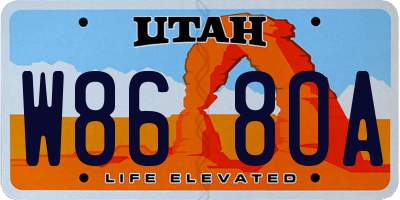 UT license plate W868OA