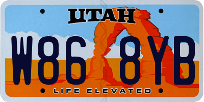 UT license plate W868YB