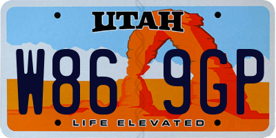 UT license plate W869GP
