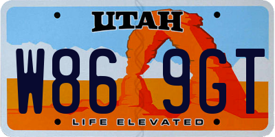 UT license plate W869GT