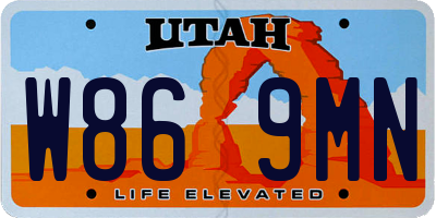UT license plate W869MN