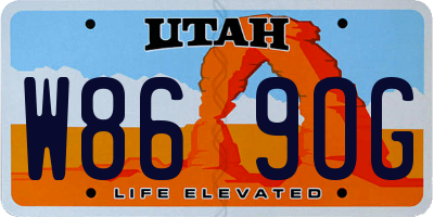 UT license plate W869OG