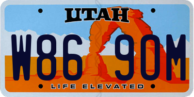 UT license plate W869OM