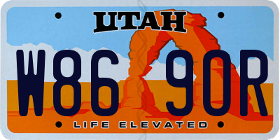 UT license plate W869OR