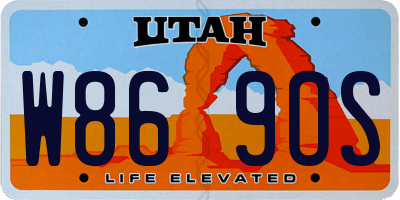 UT license plate W869OS