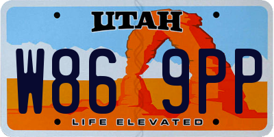 UT license plate W869PP