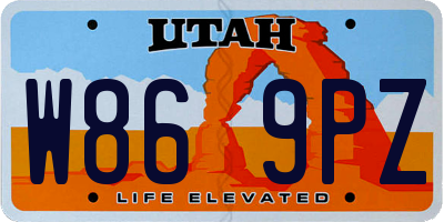UT license plate W869PZ
