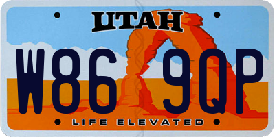 UT license plate W869QP
