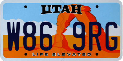 UT license plate W869RG