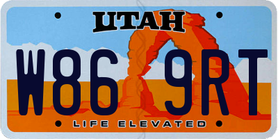UT license plate W869RT