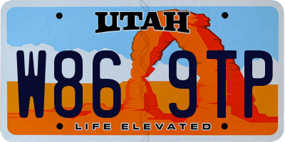 UT license plate W869TP