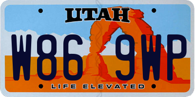 UT license plate W869WP