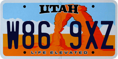 UT license plate W869XZ