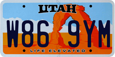UT license plate W869YM