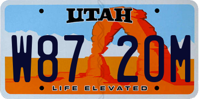 UT license plate W872OM