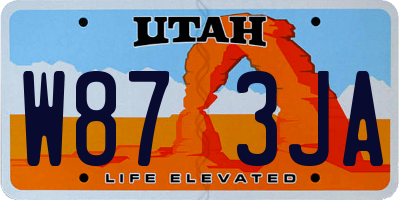 UT license plate W873JA