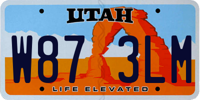 UT license plate W873LM
