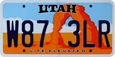 UT license plate W873LR