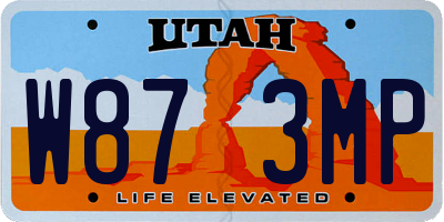 UT license plate W873MP