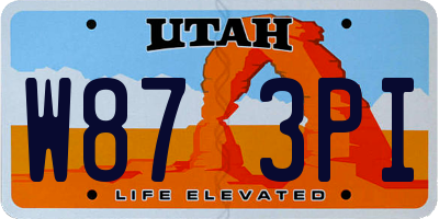 UT license plate W873PI