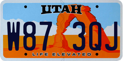 UT license plate W873QJ