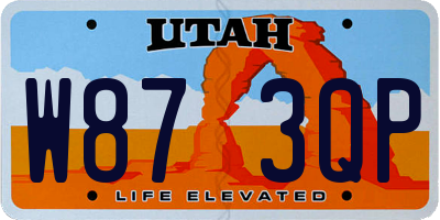UT license plate W873QP