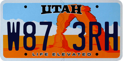 UT license plate W873RH