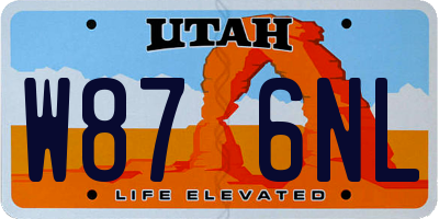 UT license plate W876NL