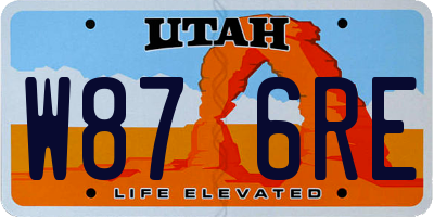UT license plate W876RE