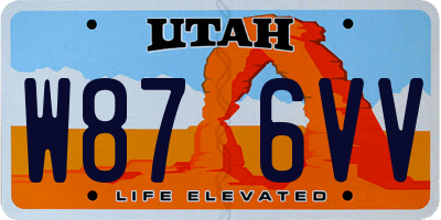 UT license plate W876VV