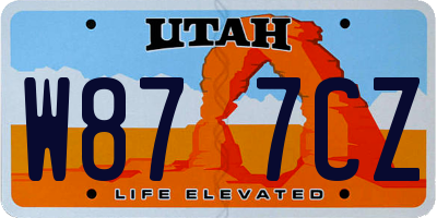 UT license plate W877CZ