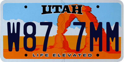 UT license plate W877MM