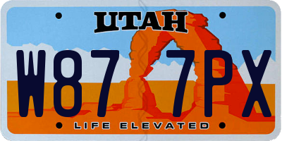UT license plate W877PX