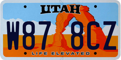 UT license plate W878CZ