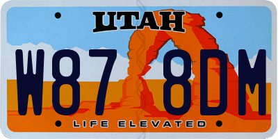 UT license plate W878DM