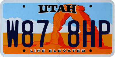 UT license plate W878HP