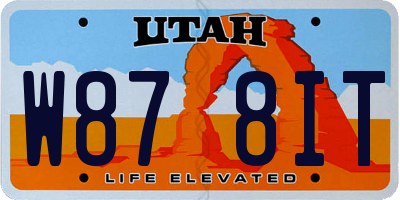 UT license plate W878IT