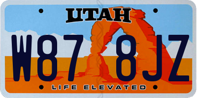 UT license plate W878JZ