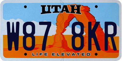UT license plate W878KR