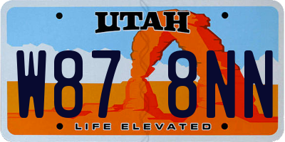 UT license plate W878NN