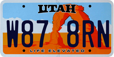 UT license plate W878RN