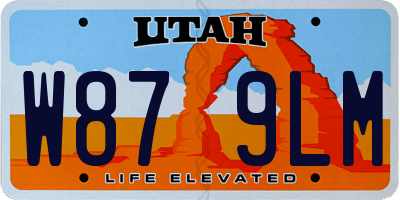 UT license plate W879LM