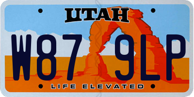 UT license plate W879LP